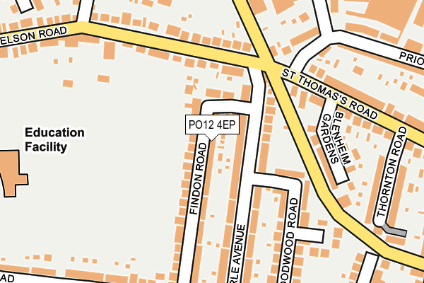 PO12 4EP map - OS OpenMap – Local (Ordnance Survey)