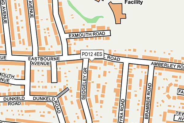 PO12 4ES map - OS OpenMap – Local (Ordnance Survey)