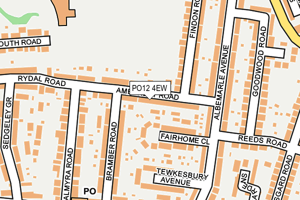 PO12 4EW map - OS OpenMap – Local (Ordnance Survey)