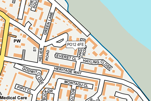 PO12 4FE map - OS OpenMap – Local (Ordnance Survey)