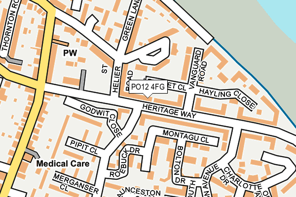 PO12 4FG map - OS OpenMap – Local (Ordnance Survey)