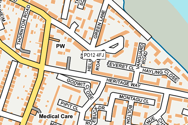 PO12 4FJ map - OS OpenMap – Local (Ordnance Survey)