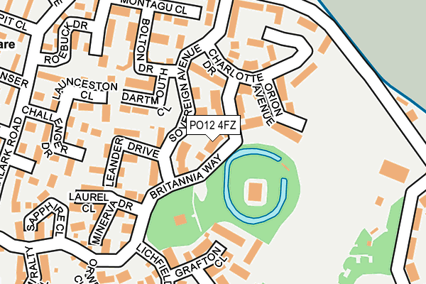 PO12 4FZ map - OS OpenMap – Local (Ordnance Survey)