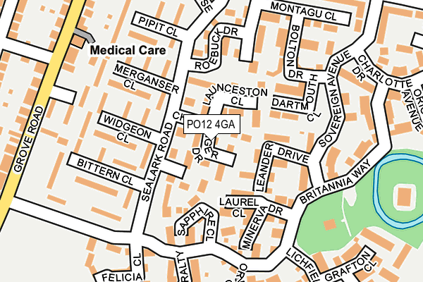 PO12 4GA map - OS OpenMap – Local (Ordnance Survey)