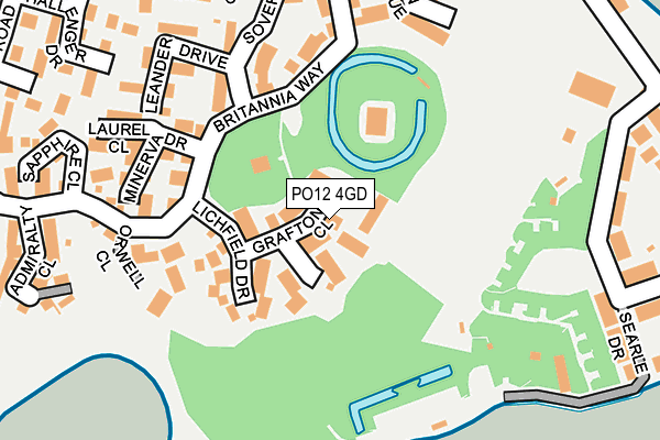 PO12 4GD map - OS OpenMap – Local (Ordnance Survey)