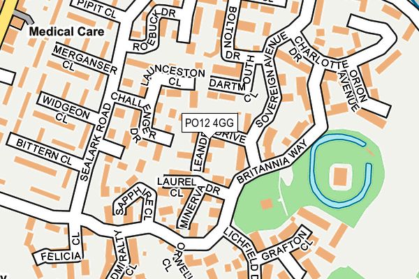 PO12 4GG map - OS OpenMap – Local (Ordnance Survey)