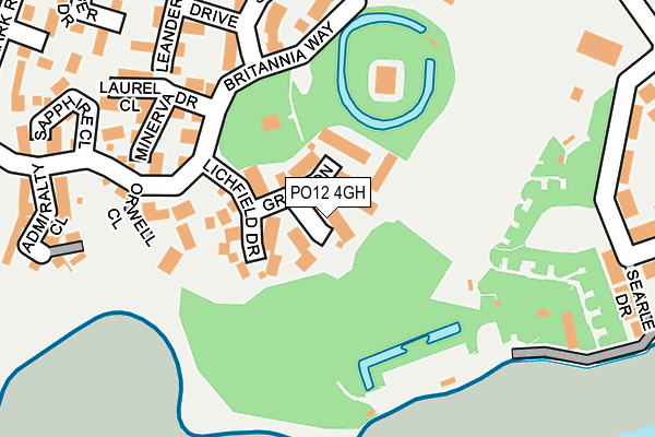 PO12 4GH map - OS OpenMap – Local (Ordnance Survey)