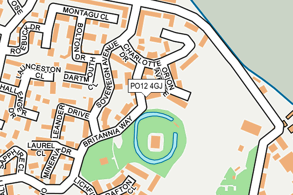 PO12 4GJ map - OS OpenMap – Local (Ordnance Survey)