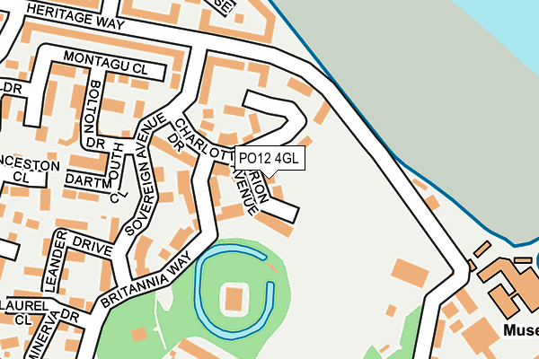 PO12 4GL map - OS OpenMap – Local (Ordnance Survey)