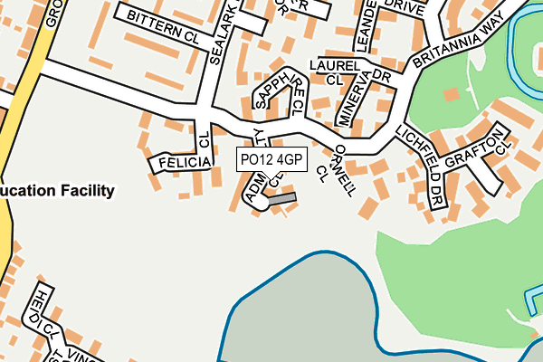 PO12 4GP map - OS OpenMap – Local (Ordnance Survey)