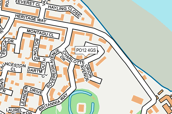 PO12 4GS map - OS OpenMap – Local (Ordnance Survey)