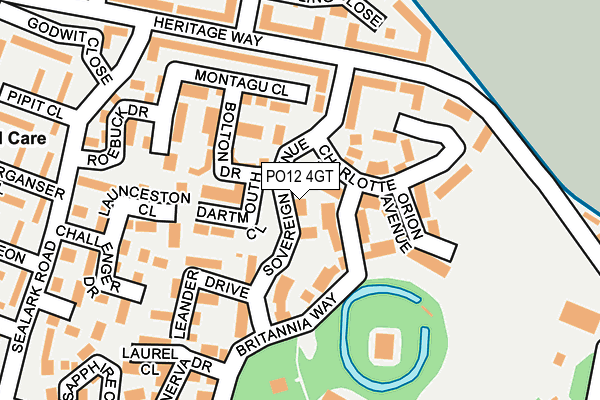 PO12 4GT map - OS OpenMap – Local (Ordnance Survey)