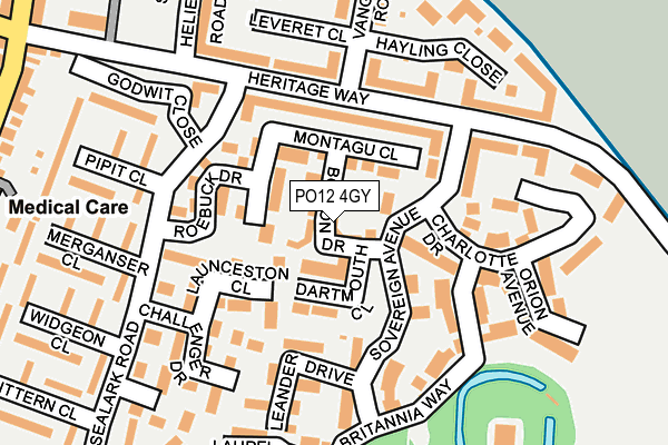 PO12 4GY map - OS OpenMap – Local (Ordnance Survey)