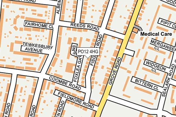 PO12 4HG map - OS OpenMap – Local (Ordnance Survey)