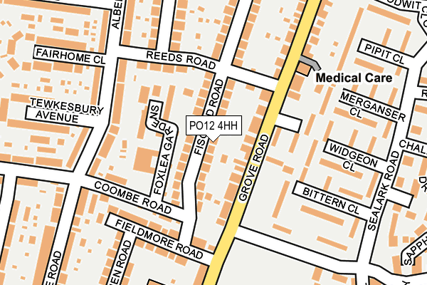 PO12 4HH map - OS OpenMap – Local (Ordnance Survey)