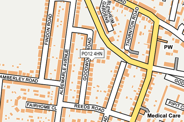 PO12 4HN map - OS OpenMap – Local (Ordnance Survey)