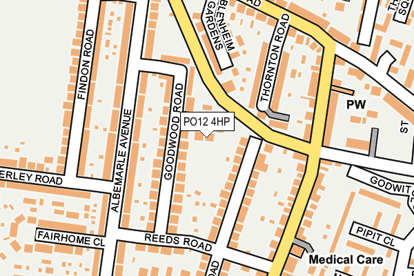 PO12 4HP map - OS OpenMap – Local (Ordnance Survey)