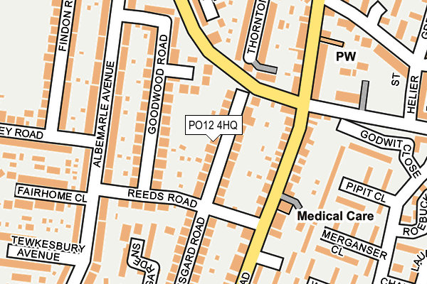 PO12 4HQ map - OS OpenMap – Local (Ordnance Survey)
