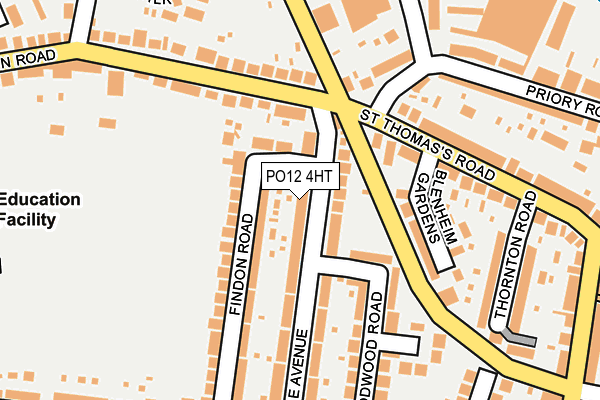 PO12 4HT map - OS OpenMap – Local (Ordnance Survey)
