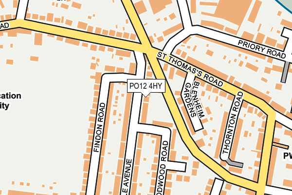 PO12 4HY map - OS OpenMap – Local (Ordnance Survey)
