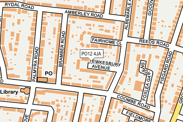 PO12 4JA map - OS OpenMap – Local (Ordnance Survey)