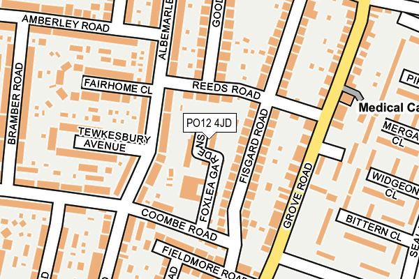 PO12 4JD map - OS OpenMap – Local (Ordnance Survey)