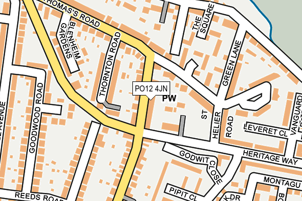 PO12 4JN map - OS OpenMap – Local (Ordnance Survey)