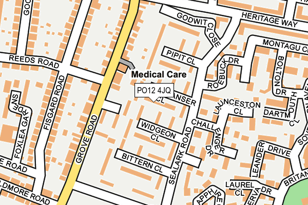 PO12 4JQ map - OS OpenMap – Local (Ordnance Survey)