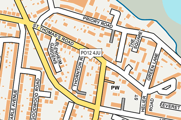 PO12 4JU map - OS OpenMap – Local (Ordnance Survey)
