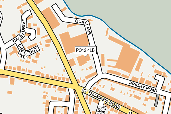 PO12 4LB map - OS OpenMap – Local (Ordnance Survey)