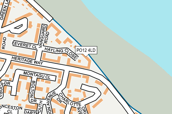 PO12 4LD map - OS OpenMap – Local (Ordnance Survey)