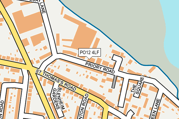 PO12 4LF map - OS OpenMap – Local (Ordnance Survey)