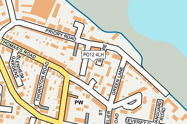 PO12 4LH map - OS OpenMap – Local (Ordnance Survey)