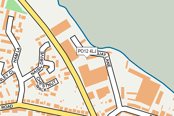 PO12 4LJ map - OS OpenMap – Local (Ordnance Survey)