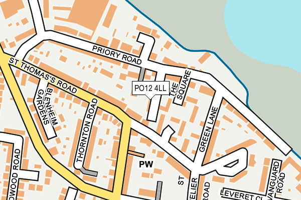 PO12 4LL map - OS OpenMap – Local (Ordnance Survey)