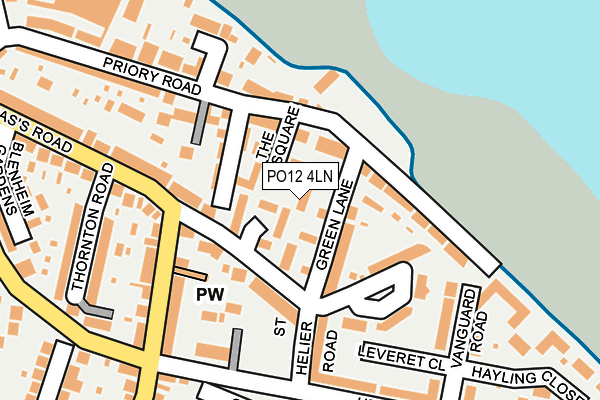 PO12 4LN map - OS OpenMap – Local (Ordnance Survey)