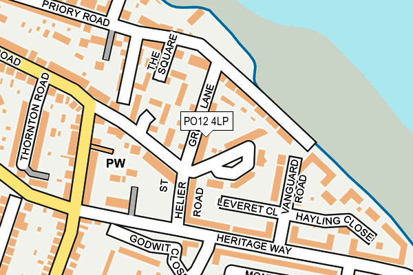 PO12 4LP map - OS OpenMap – Local (Ordnance Survey)