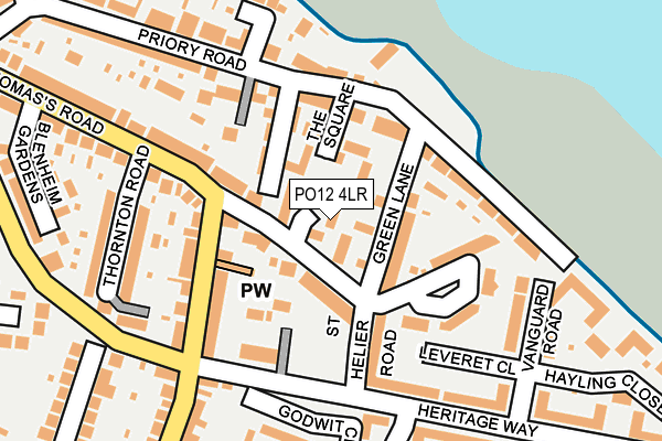 PO12 4LR map - OS OpenMap – Local (Ordnance Survey)