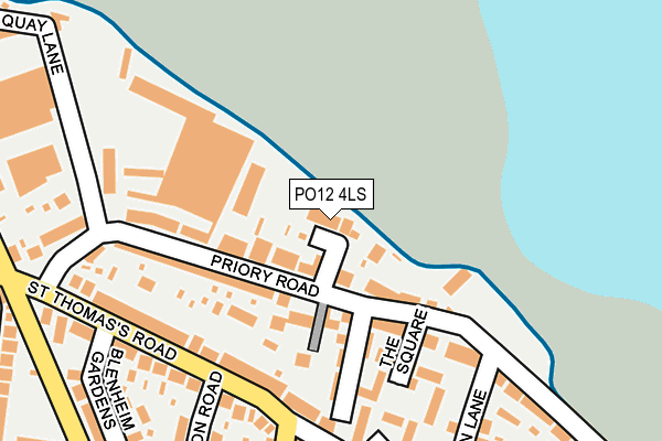 PO12 4LS map - OS OpenMap – Local (Ordnance Survey)