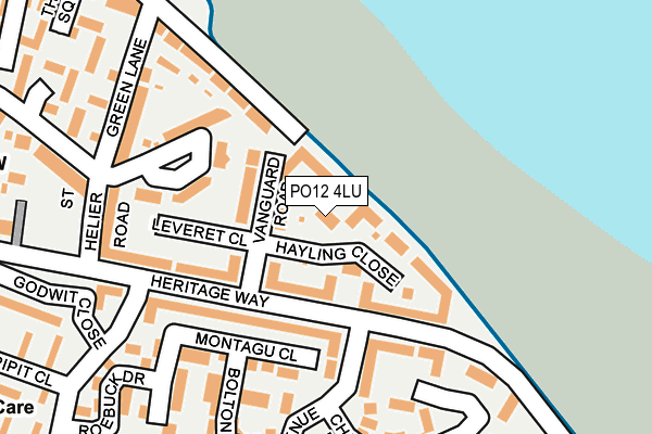 PO12 4LU map - OS OpenMap – Local (Ordnance Survey)