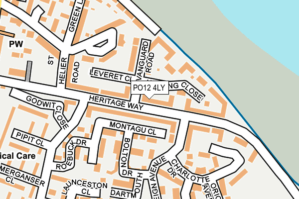 PO12 4LY map - OS OpenMap – Local (Ordnance Survey)