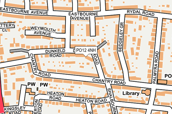 PO12 4NH map - OS OpenMap – Local (Ordnance Survey)
