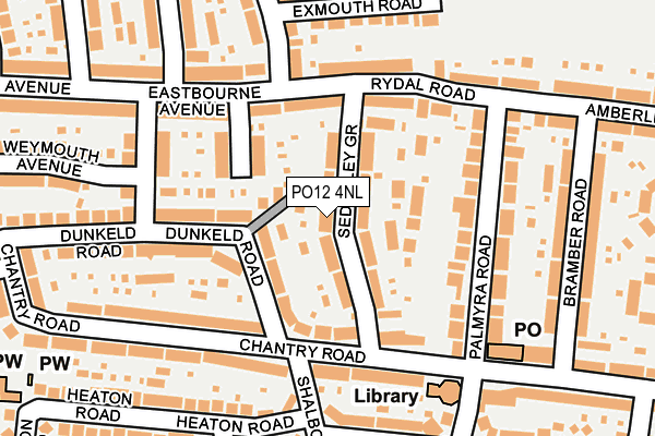 PO12 4NL map - OS OpenMap – Local (Ordnance Survey)