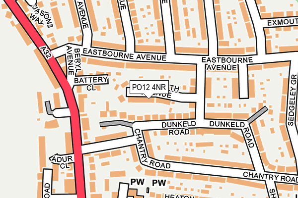 PO12 4NR map - OS OpenMap – Local (Ordnance Survey)