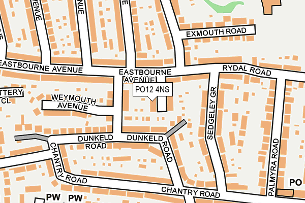 PO12 4NS map - OS OpenMap – Local (Ordnance Survey)