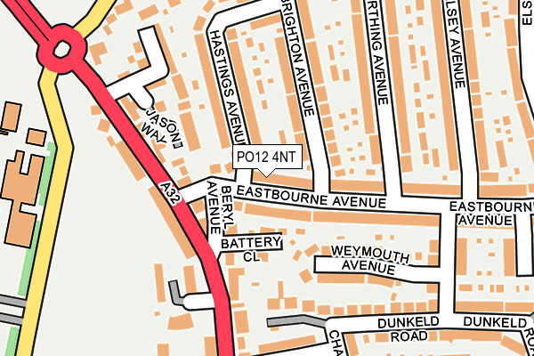 PO12 4NT map - OS OpenMap – Local (Ordnance Survey)