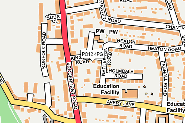 PO12 4PG map - OS OpenMap – Local (Ordnance Survey)