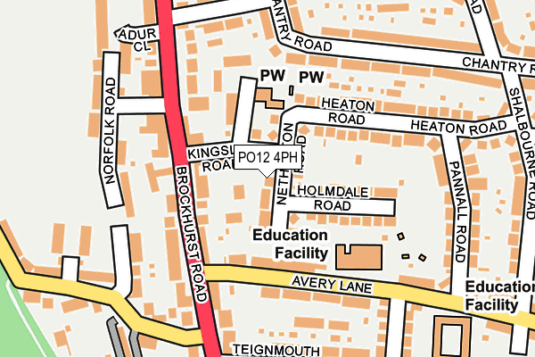 PO12 4PH map - OS OpenMap – Local (Ordnance Survey)