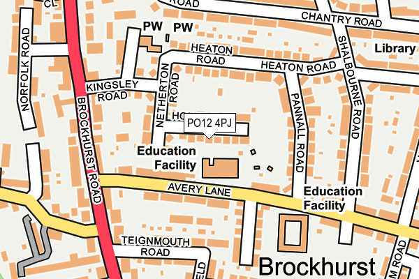 PO12 4PJ map - OS OpenMap – Local (Ordnance Survey)