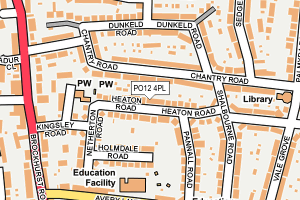PO12 4PL map - OS OpenMap – Local (Ordnance Survey)